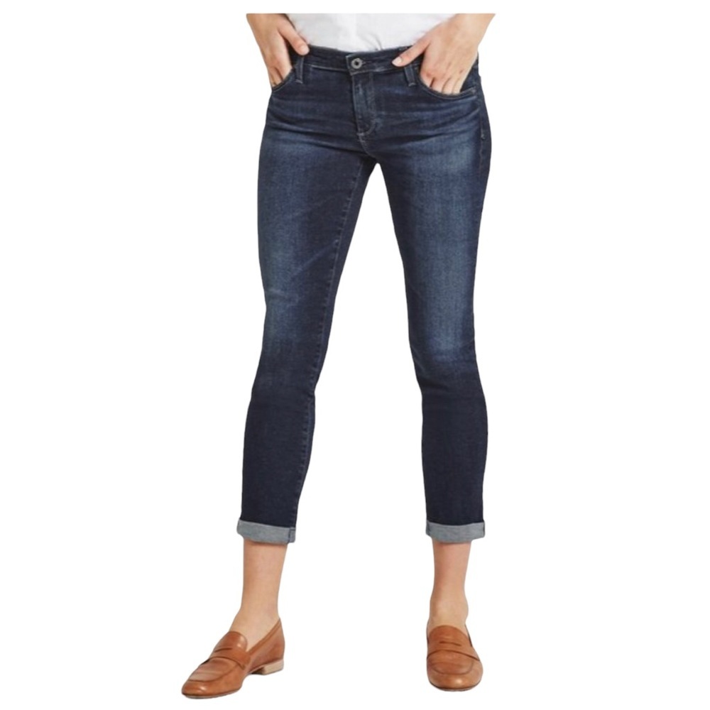 AG The Stilt Roll Up Cigarette Skinny Dark Wash